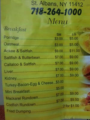 B&R Spice Jamaican Restaurant Menu