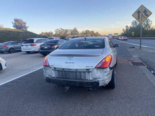 The damage to my vehicle on 1/25/23.