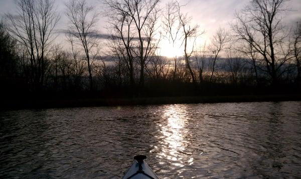 looking west, dusk