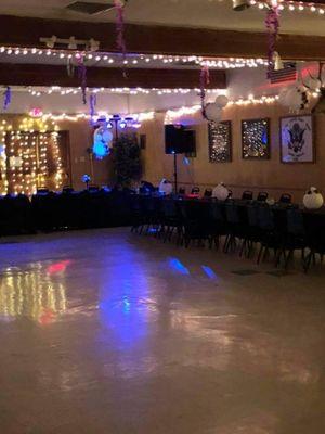 Hall room for wedding / party with center open for dance floor, call for information to rent