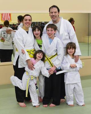 The family class is so fun!   Training side by side :)