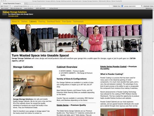 Garage Storage Solutions website is built to be viewed on cellphones as well as desktops