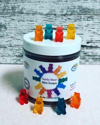 Just released! Teddy Bear mini soaps! Make hand washing a fun experience for those little ones and an easy clean up!