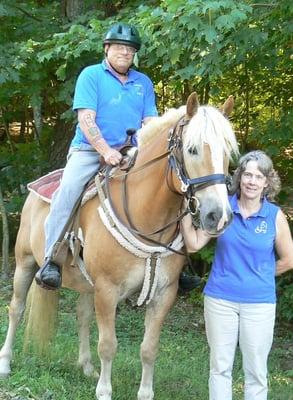 Amanda Hogan, Windrush Farm Executive Director with Student