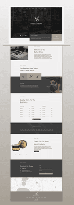 Pro Barbers | Barbershop Website Design Template