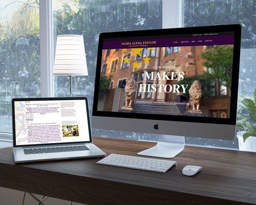 University of Washington- Fraternity custom website