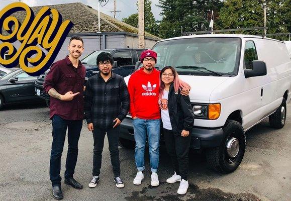 Congrats on your new work van Erick! 
 Best of wishes on your new drywall business! You have a strong crew behind you!