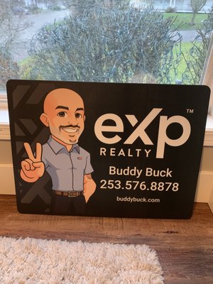 My eXp aluminum listing sign.