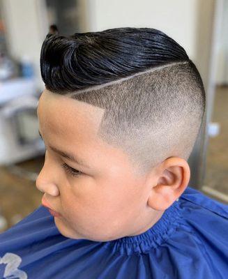 Kid's Comb- Over Fade