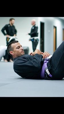 Training hard, having fun, loving jiu jitsu.