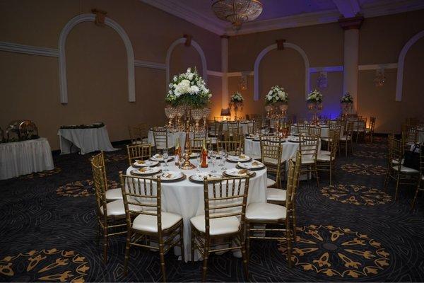 Blue night banquet hall