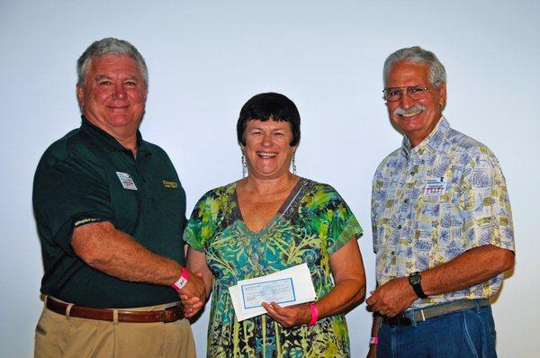 8-24-2013 Check presentation to Special Olympics