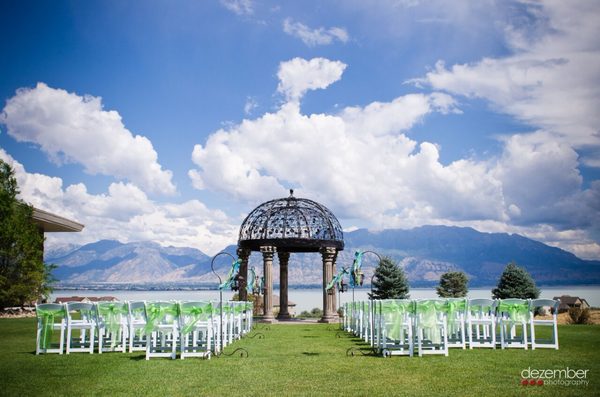 Have your ceremony outside at one of our locations. This is our gazebo location.