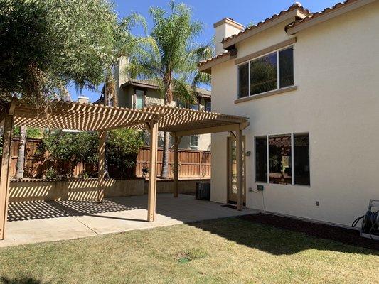 Back house with patio