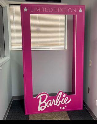 Embrace your inner star with our Barbie booth, where pink hues and playful vibes unite to make every photo op fabulously fun.