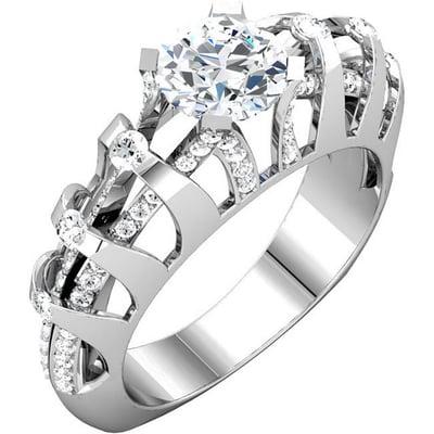 Platinum diamond ring.