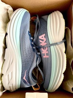 Fresh pair of Hoka Bondi 8 running shoes. ‍