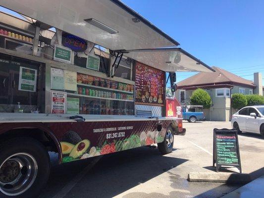 Taco truck and menu