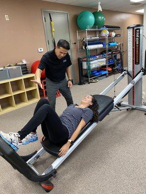 Single leg press on Total Gym