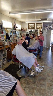 This picture was taken in 2015 !  Four chair Barbershop,