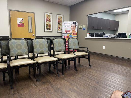 Reception area for Orlando Health Heart and Vascular Institute Windermere Fl