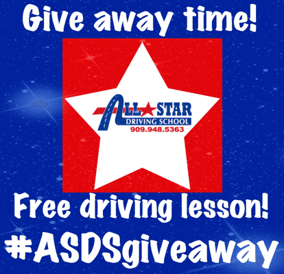 Go to All Star Driving School's instagram page @allstardrivingschool_rc for a chance to win from now until 4/23/18.