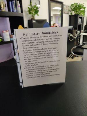 Salon Guidelines