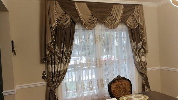 Picture from one of our completed custom curtain projects