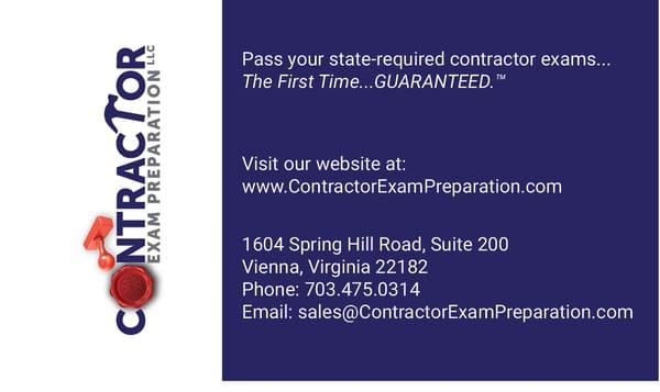 Maryland Home Improvement Commission exam, MHIC exam, VA Class A contractor license, VA Class B contractor license, VA BLD