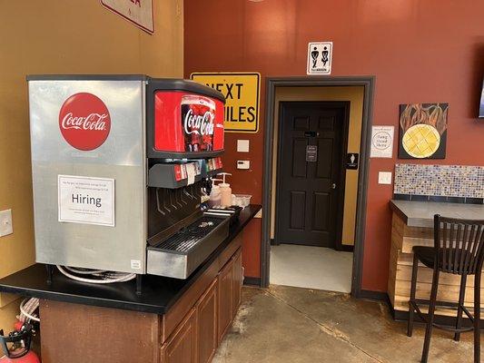 Condiment station and drinks