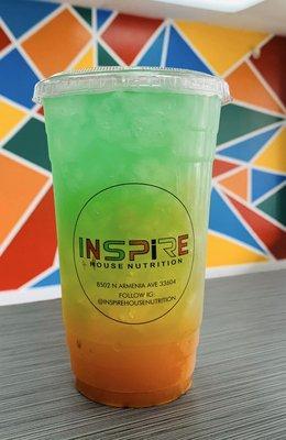 The Lucky Melon tea (green apple and melon flavored, boost metabolism, gives energy)