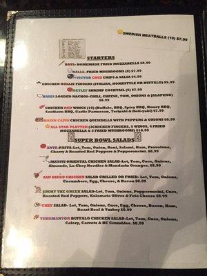 Menu Jan 2017