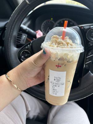 I got the iced caramel craze iced latte. It was so good and creamy i absolutely loved it!