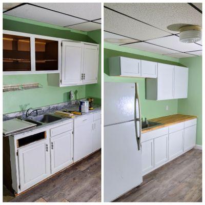 Before and after apartment kitchen update