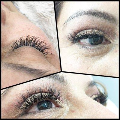 Natural lash extensions.