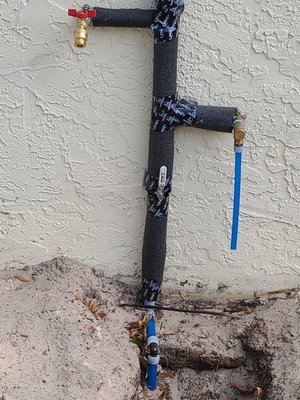 New main water service valve