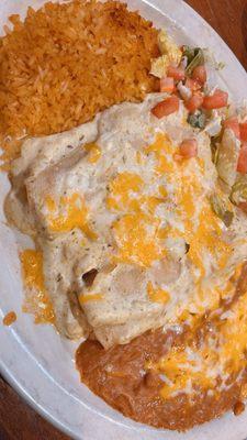 Sour cream chicken enchiladas