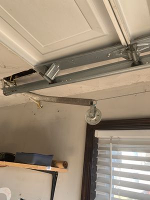 Broken garage pulley