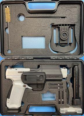 CANIK TP9SFX 9mm with holster and two 21 round mags.