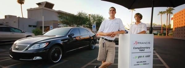 Go Green Valet Team Members at St Francis Restaurant in Phoenix!