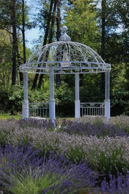 Gazebo on the side of the fields