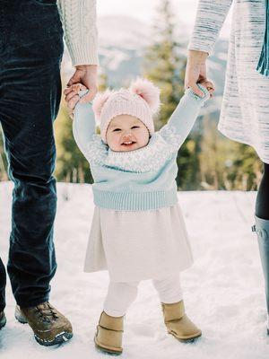 Baby's first snow pictures!