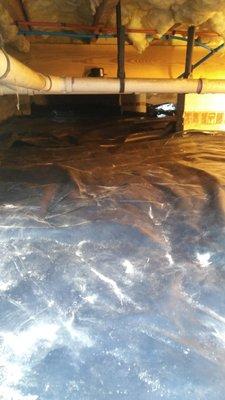 Crawl space vapor barriers