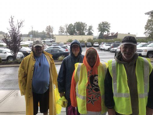 Parking crew always ready to help!