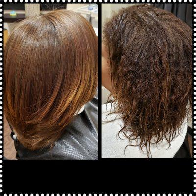 Before and After 
 Shampoo, Blow-out and Style with Trim