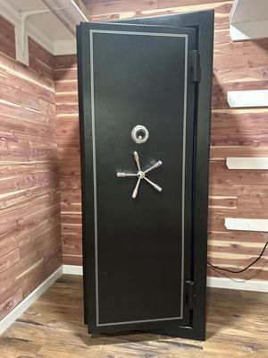 1000 Pound safe delivered & installed in closet bolted to the ground.