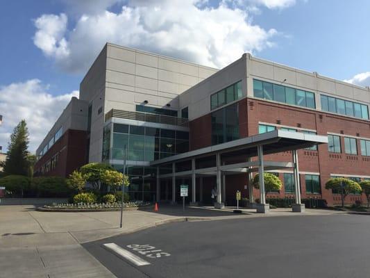 Exterior of the 9555 building that the Children's Clinic is in.