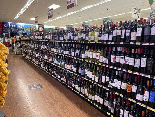 The wine section