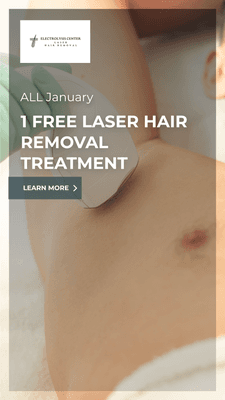 Start your New Year off with a free session of Laser Hair Removal.