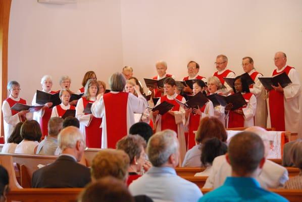 The Adult Choir Singing